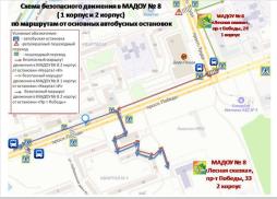 Схема безопасных маршрутов движения "Дом-детский сад-дом"